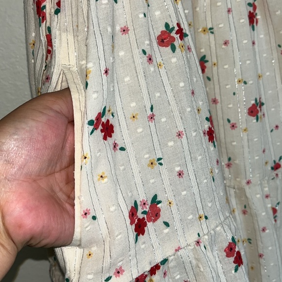 Cat & Jack Girls Mock Neck Floral Dress Sz 7/8 - Picture 7 of 10